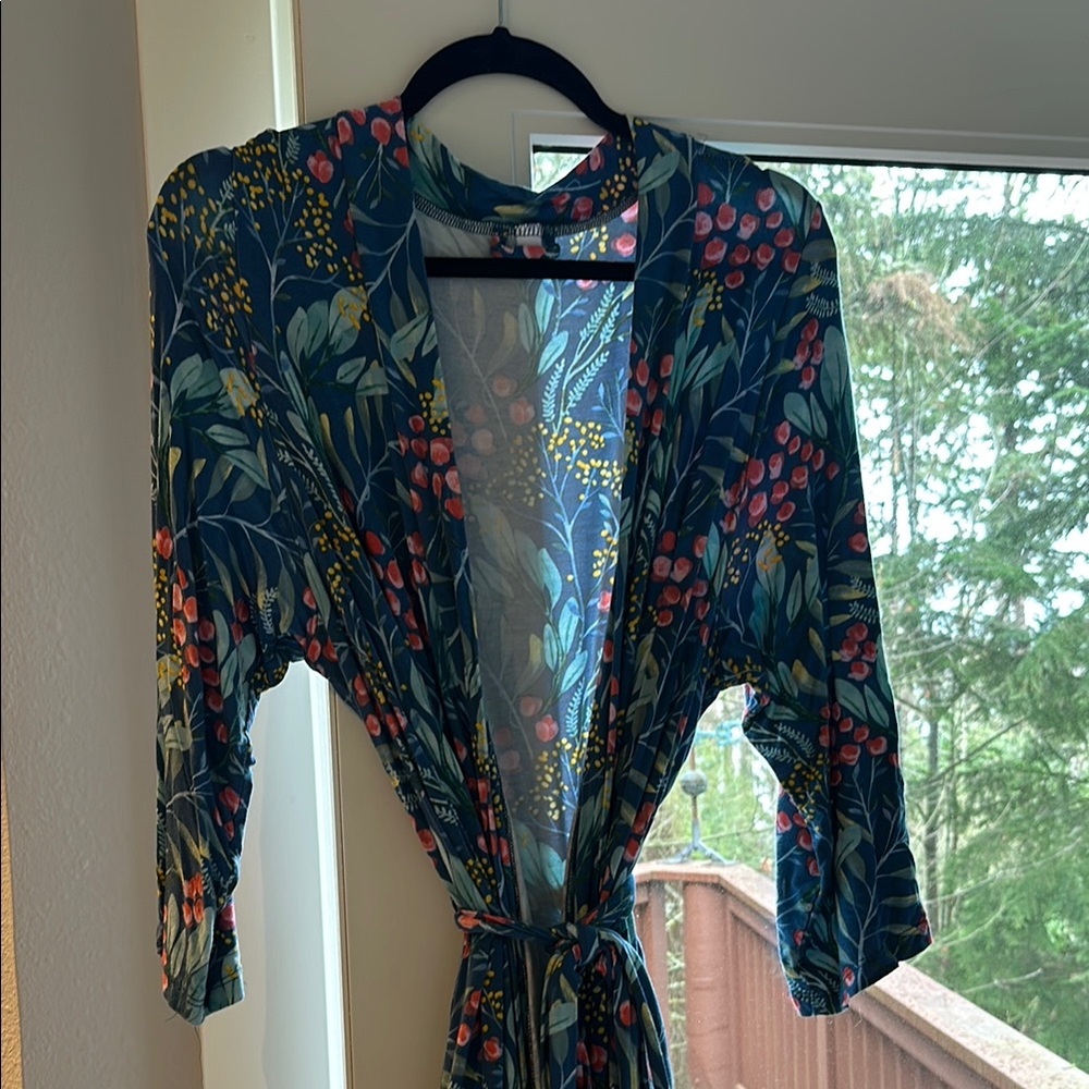 Floral Blue Women's Robe